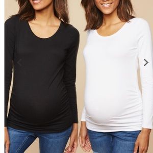 2 pack long sleeve maternity t shirts
